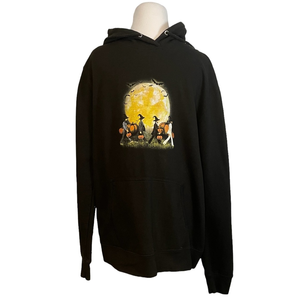 Just Hoods XL M Black Abbey Road Beatles Halloween Long Sleeve Hoodie Sweatshirt